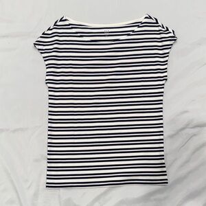 GAP Modern Tee Navy/Cream Striped Women's Top—XL Tall